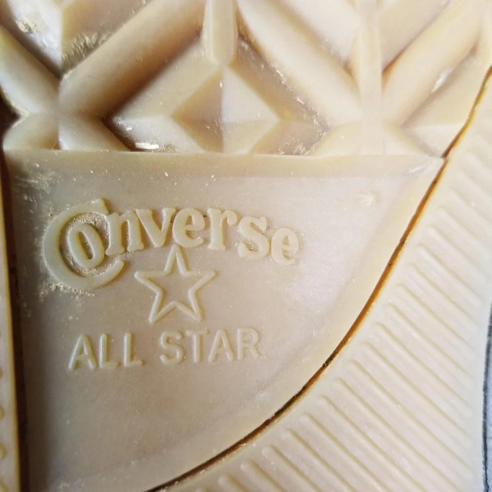Converse One Star Low Top White Blue Leather Distress Sneakers **Possible W8 M6 - Picture 7 of 10